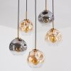 Ripoll Hanglamp, Kogellampje, Hanglamp Goud, Zwart, 5-lichts