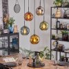 Ripoll Hanglamp, Kogellampje, Hanglamp Blauw, Chroom, Goud, Groen, Koperkleurig, Rookkleurig, 5-lichts