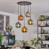Ripoll Hanglamp, Kogellampje, Hanglamp Blauw, Chroom, Goud, Groen, Koperkleurig, Rookkleurig, 5-lichts