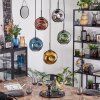 Ripoll Hanglamp, Kogellampje, Hanglamp Blauw, Chroom, Goud, Groen, Koperkleurig, Rookkleurig, 5-lichts