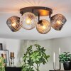 Ripoll Plafondlamp, Kogellampje Amber, Duidelijk, Rookkleurig, 4-lichts