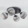 Ripoll Plafondlamp, Kogellampje Chroom, Duidelijk, Rookkleurig, 4-lichts