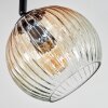 Ripoll Plafondlamp, Kogellampje Amber, Duidelijk, Rookkleurig, 4-lichts