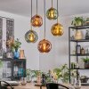 Ripoll Hanglamp, Kogellampje, Hanglamp Goud, Zwart, 5-lichts
