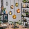 Ripoll Hanglamp, Kogellampje, Hanglamp Goud, Zwart, 5-lichts