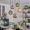 Ripoll Hanglamp, Kogellampje, Hanglamp Goud, Zwart, 5-lichts