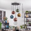 Ripoll Hanglamp, Kogellampje, Hanglamp Blauw, Goud, Groen, Koperkleurig, 5-lichts