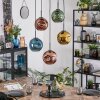 Ripoll Hanglamp, Kogellampje, Hanglamp Blauw, Goud, Groen, Koperkleurig, 5-lichts