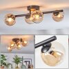 Chehalis Plafondlamp, Kogellampje Amber, Duidelijk, 4-lichts