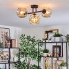Ripoll Plafondlamp, Kogellampje Amber, 3-lichts