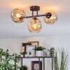 Ripoll Plafondlamp, Kogellampje Amber, 3-lichts
