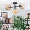 Ripoll Plafondlamp, Kogellampje Amber, 3-lichts