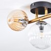 Chehalis Plafondlamp, Kogellampje Goud, Zwart, 3-lichts