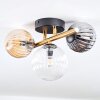 Chehalis Plafondlamp, Kogellampje Goud, Zwart, 3-lichts