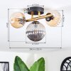 Chehalis Plafondlamp, Kogellampje Goud, Zwart, 3-lichts