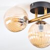 Chehalis Plafondlamp, Kogellampje Goud, Zwart, 3-lichts
