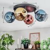 Ripoll Plafondlamp, Kogellampje Blauw, Goud, Koperkleurig, 4-lichts