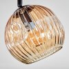 Ripoll Plafondlamp, Kogellampje Amber, Rookkleurig, 4-lichts