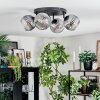 Ripoll Plafondlamp, Kogellampje Duidelijk, Rookkleurig, 4-lichts