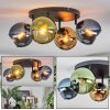 Koyoto Plafondlamp, Kogellampje Blauw, Goud, Groen, 4-lichts