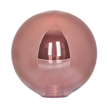 Glazen lampenkap  Chehalis Reserve glas, reserveonderdeel 12 cm Koperkleurig