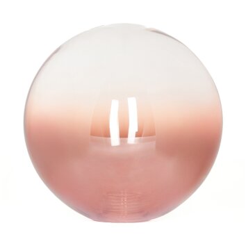 Glazen lampenkap  Chehalis Reserve glas, reserveonderdeel 12 cm Duidelijk, Koperkleurig