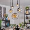Koyoto Hanglamp, Kogellampje, Hanglamp 45 cm Amber, Duidelijk, Rookkleurig, 5-lichts