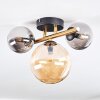 Chehalis Plafondlamp, Kogellampje Goud, Zwart, 3-lichts