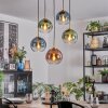 Koyoto Hanglamp, Kogellampje, Hanglamp Goud, Zwart, 5-lichts