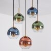 Koyoto Hanglamp, Kogellampje, Hanglamp Goud, Zwart, 5-lichts