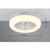 Reality mit Plafondventilator met verlichting LED Wit, 1-licht, Afstandsbediening