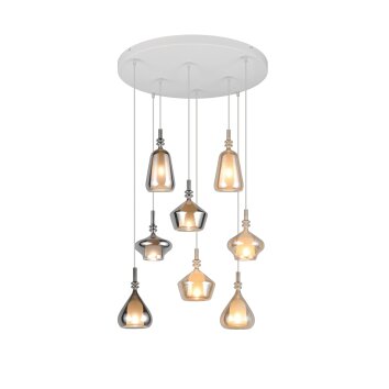 Trio verlichting Aldea Hanglamp Wit, 8-lichts