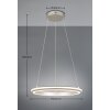 Trio verlichting Amador Hanglamp LED Nikkel mat, 1-licht