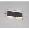 Trio verlichting Conchita Wandlamp LED Zwart, 1-licht, Afstandsbediening