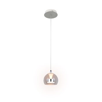 Trio verlichting Flynt Hanglamp LED Chroom, 1-licht