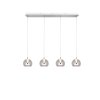 Trio verlichting Flynt Hanglamp LED Chroom, 4-lichts