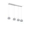 Trio verlichting Flynt Hanglamp LED Chroom, 4-lichts