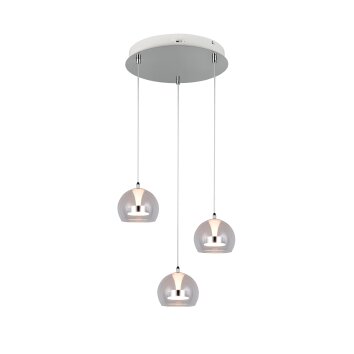 Trio verlichting Flynt Hanglamp LED Chroom, 3-lichts
