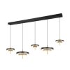 Trio verlichting KEATON Hanglamp LED Zwart-Goud, 1-licht