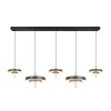Trio verlichting KEATON Hanglamp LED Zwart-Goud, 1-licht