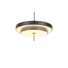 Trio verlichting KEATON Hanglamp LED Zwart-Goud, 1-licht