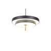 Trio verlichting KEATON Hanglamp LED Zwart-Goud, 1-licht