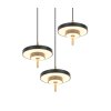 Trio verlichting KEATON Hanglamp LED Zwart-Goud, 3-lichts