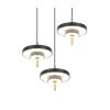 Trio verlichting KEATON Hanglamp LED Zwart-Goud, 3-lichts
