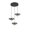 Trio verlichting KEATON Hanglamp LED Zwart-Goud, 3-lichts