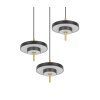 Trio verlichting KEATON Hanglamp LED Zwart-Goud, 3-lichts