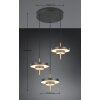Trio verlichting KEATON Hanglamp LED Zwart-Goud, 3-lichts