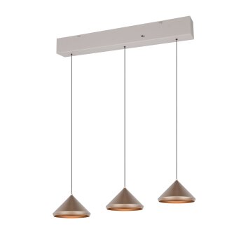 Trio verlichting Laguna Hanglamp LED Bruin, 3-lichts