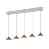 Trio verlichting Laguna Hanglamp LED Bruin, 5-lichts