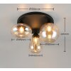 Trio verlichting Lumina Plafondlamp Zwart, 3-lichts